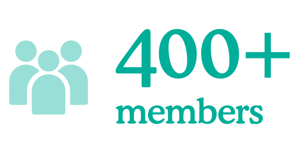 400+ members